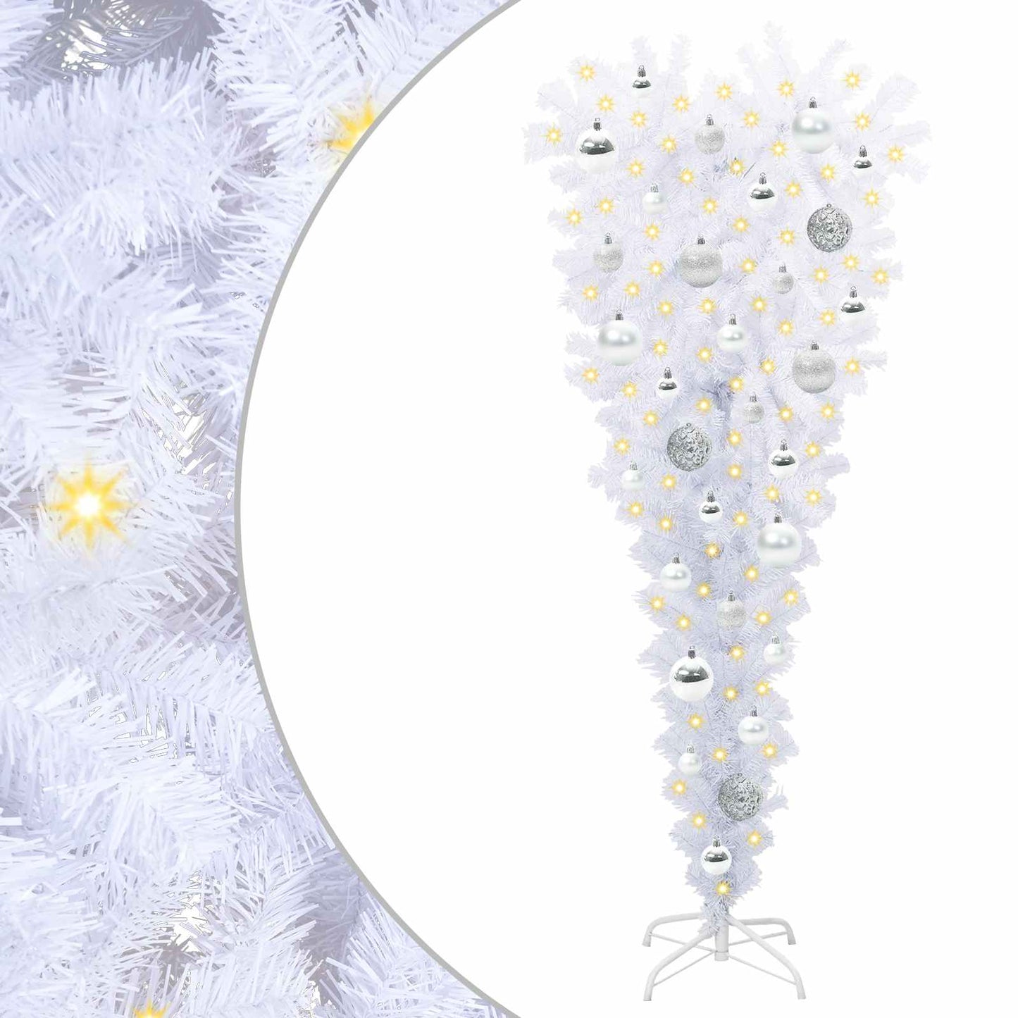 Artificial Christmas Tree with Stand White 120 cm PVC and Steel