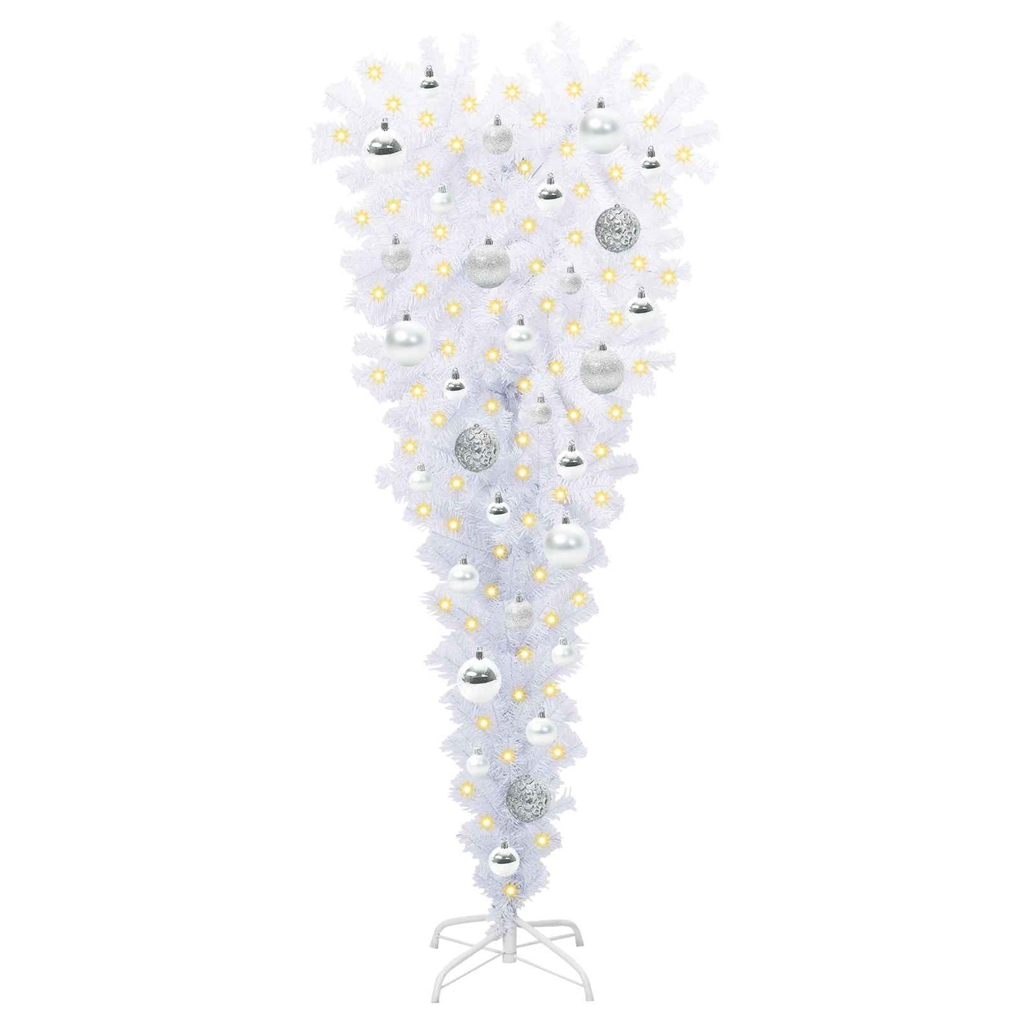 Artificial Christmas Tree with Stand White 120 cm PVC and Steel
