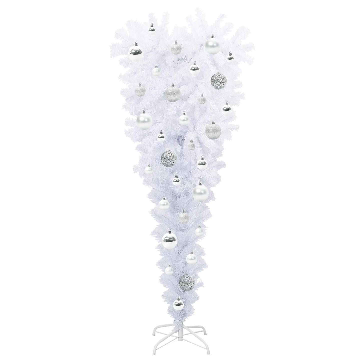 Artificial Christmas Tree with Stand White 120 cm PVC and Steel
