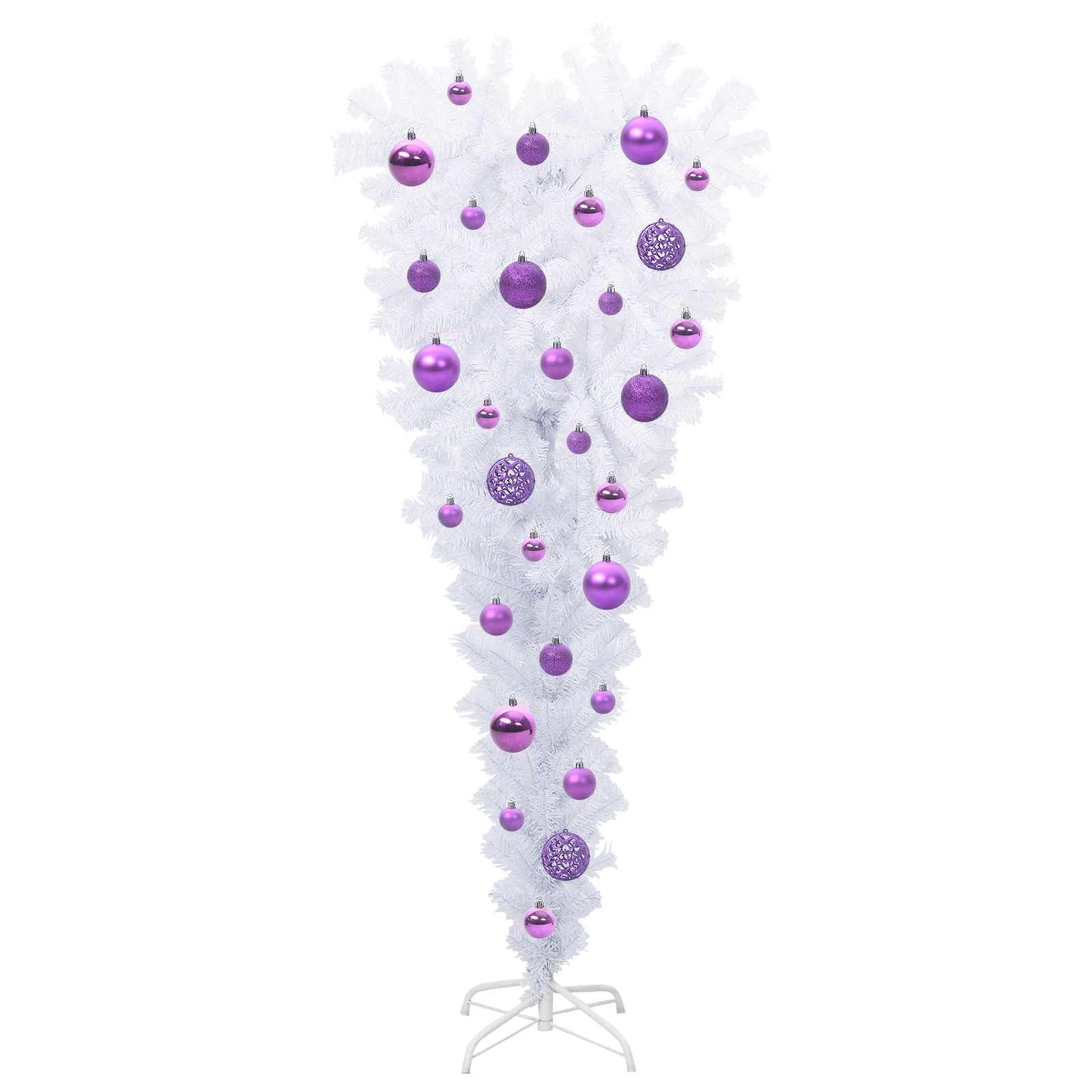 Artificial Christmas Tree with Stand White 120 cm PVC and Steel