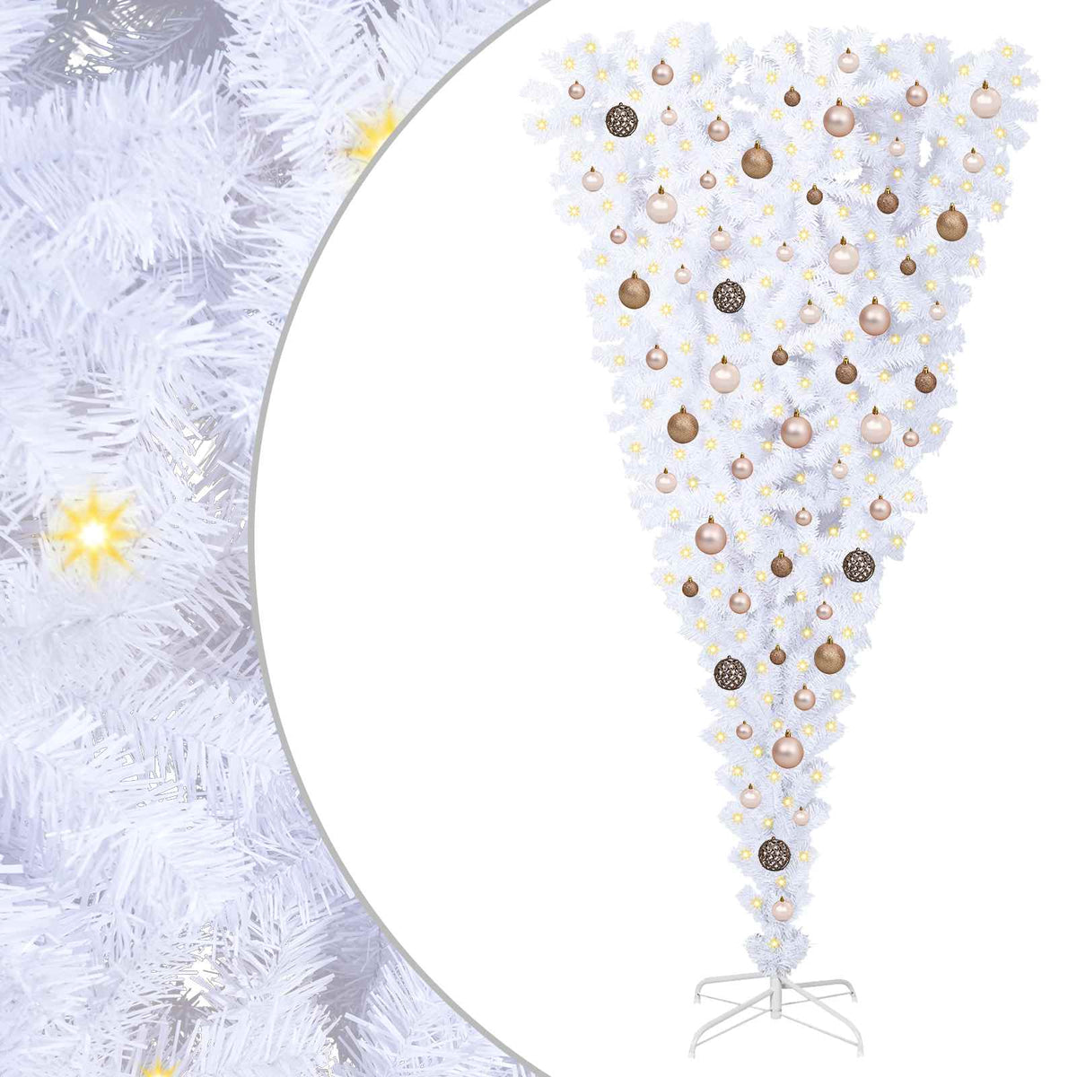 Artificial Christmas Tree with Stand White 180 cm PVC and Steel