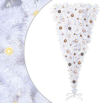 Artificial Christmas Tree with Stand White 180 cm PVC and Steel