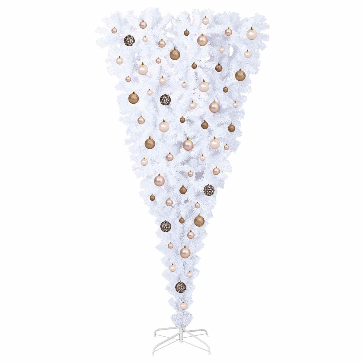 Artificial Christmas Tree with Stand White 180 cm PVC and Steel