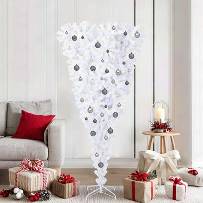 Artificial Christmas Tree with Stand White 180 cm PVC and Steel