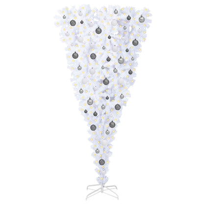 Artificial Christmas Tree with Stand White 180 cm PVC and Steel