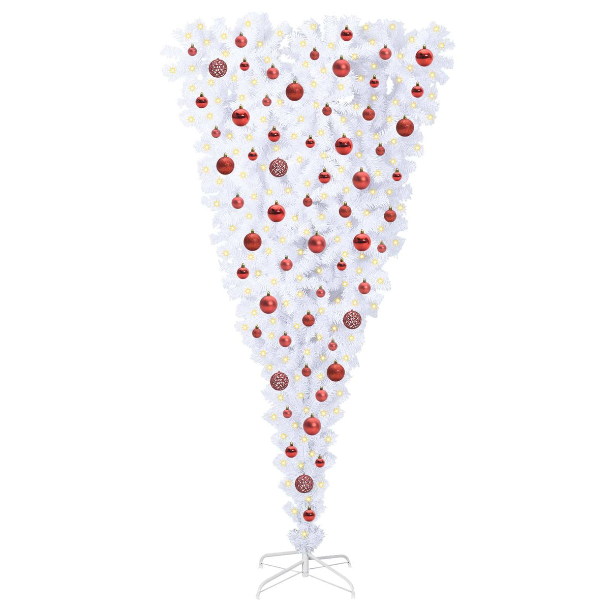 Artificial Christmas Tree with Stand White 180 cm PVC and Steel