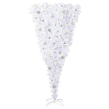 Artificial Christmas Tree with Stand White 180 cm PVC and Steel
