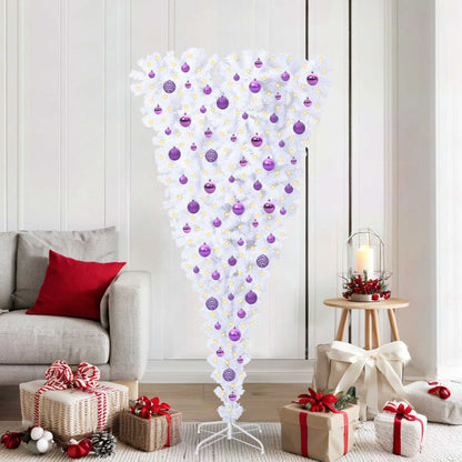 Artificial Christmas Tree with Stand White 180 cm PVC and Steel