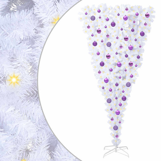 Artificial Christmas Tree with Stand White 180 cm PVC and Steel