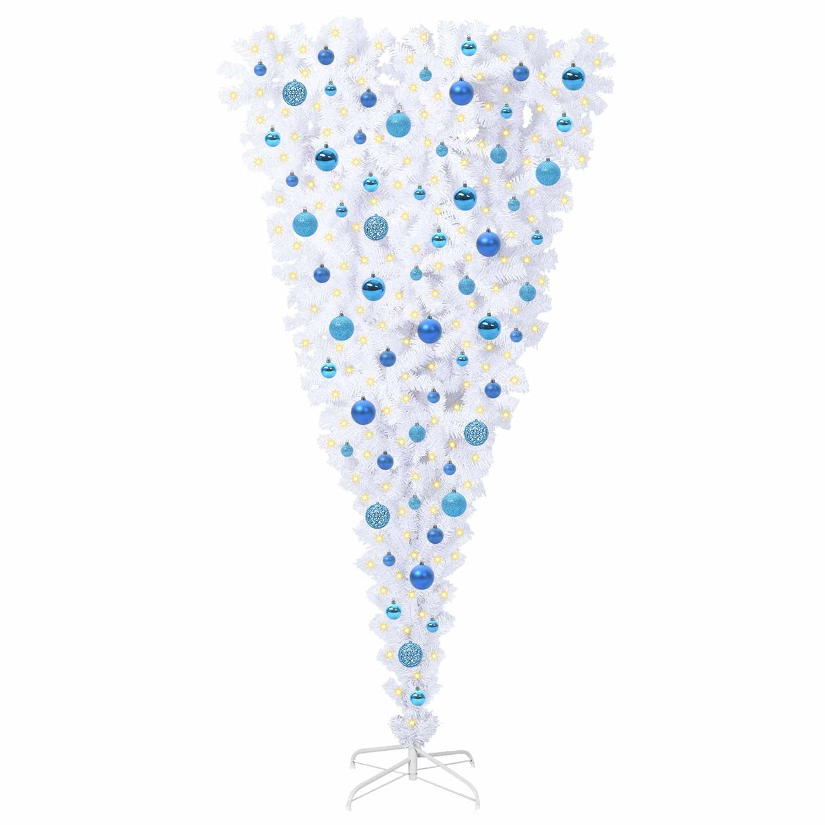 Artificial Christmas Tree with Stand White 180 cm PVC and Steel