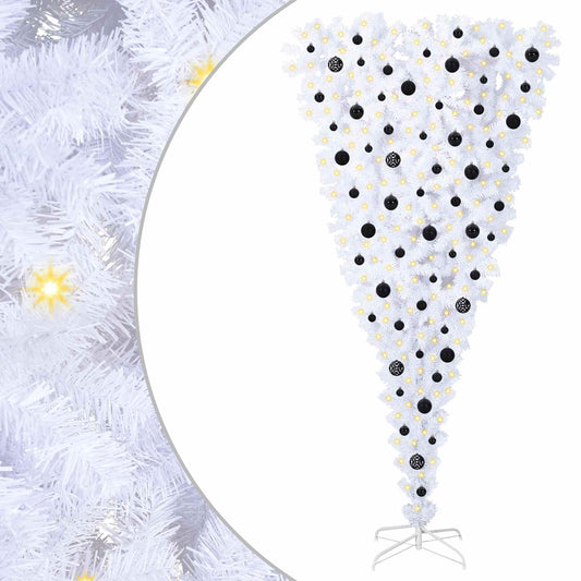 Artificial Christmas Tree with Stand White 210 cm PVC and Steel