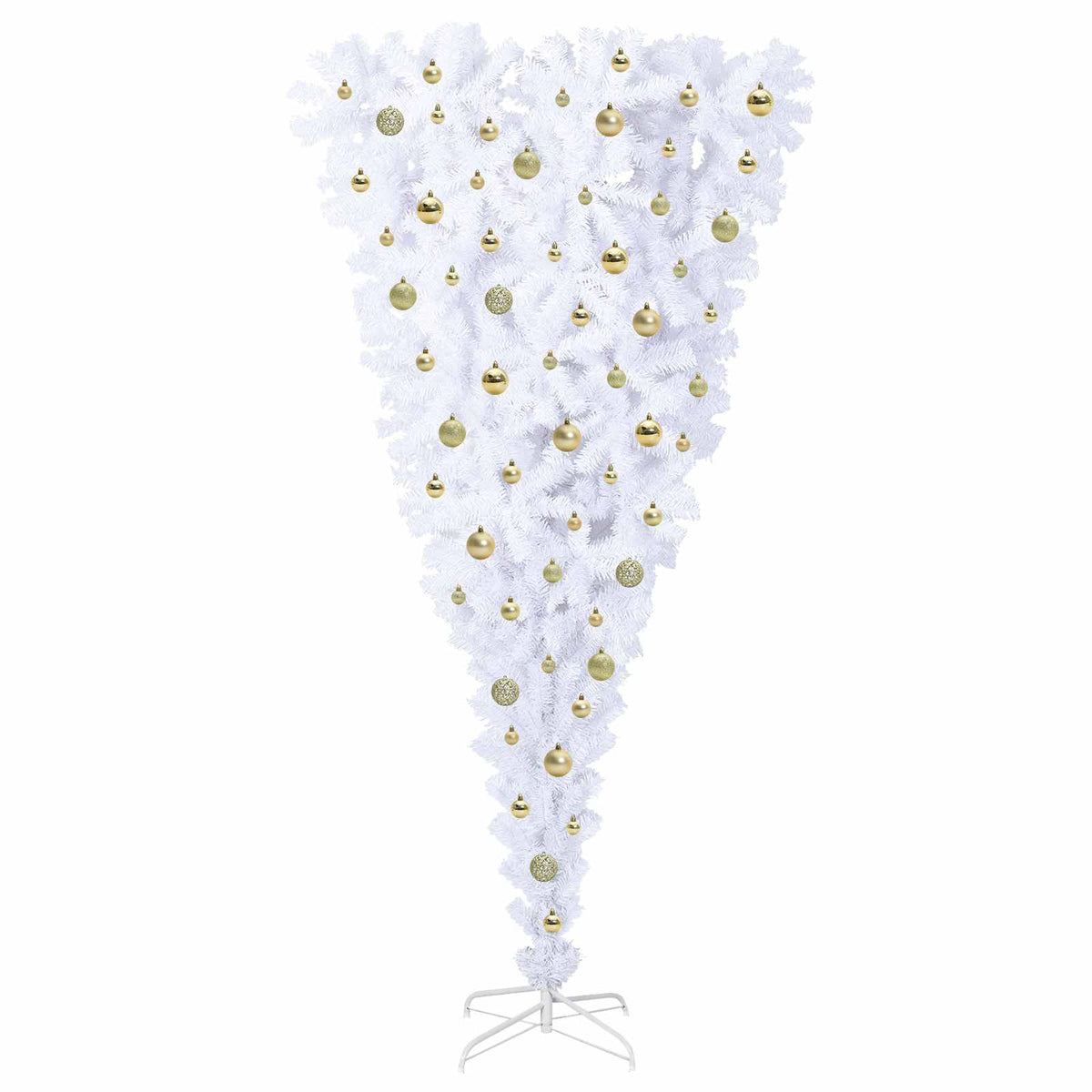 Artificial Christmas Tree with Stand White 210 cm PVC and Steel