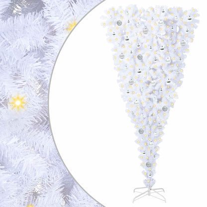 Artificial Christmas Tree with Stand White 210 cm PVC and Steel