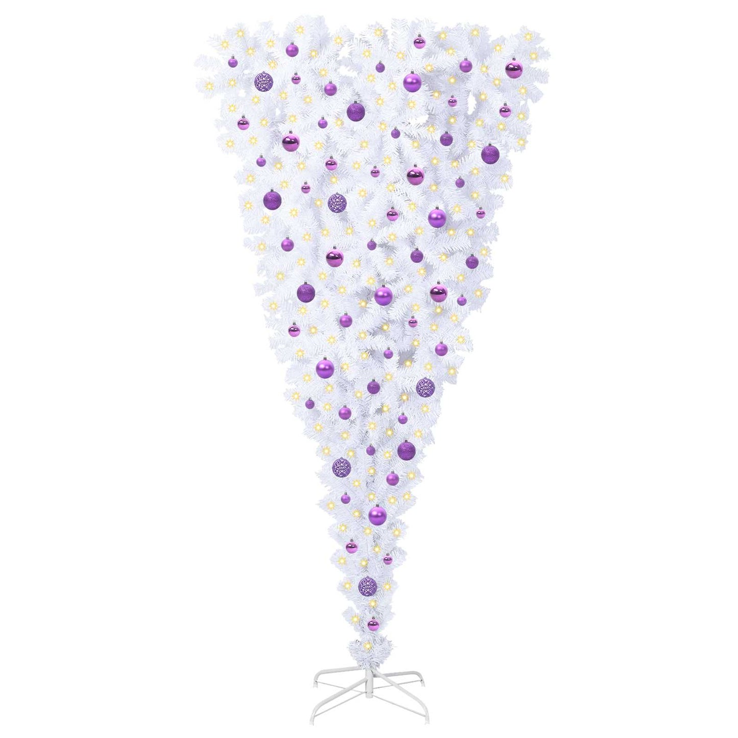 Artificial Christmas Tree with Stand White 210 cm PVC and Steel