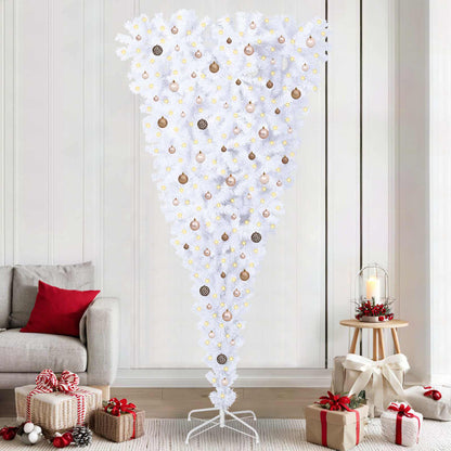 Artificial Christmas Tree with Stand White 240 cm PVC and Steel