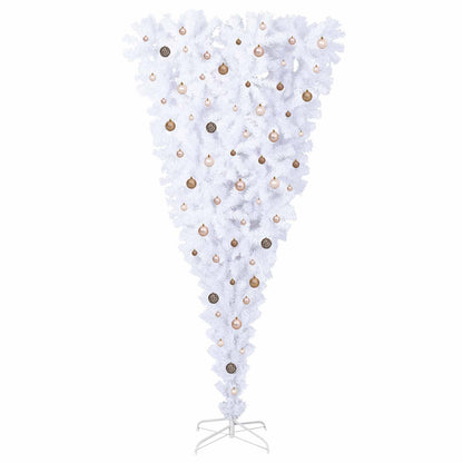 Artificial Christmas Tree with Stand White 240 cm PVC and Steel