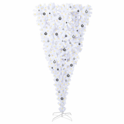 Artificial Christmas Tree with Stand White 240 cm PVC and Steel