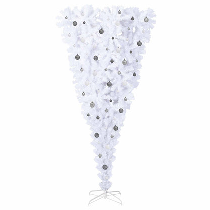 Artificial Christmas Tree with Stand White 240 cm PVC and Steel