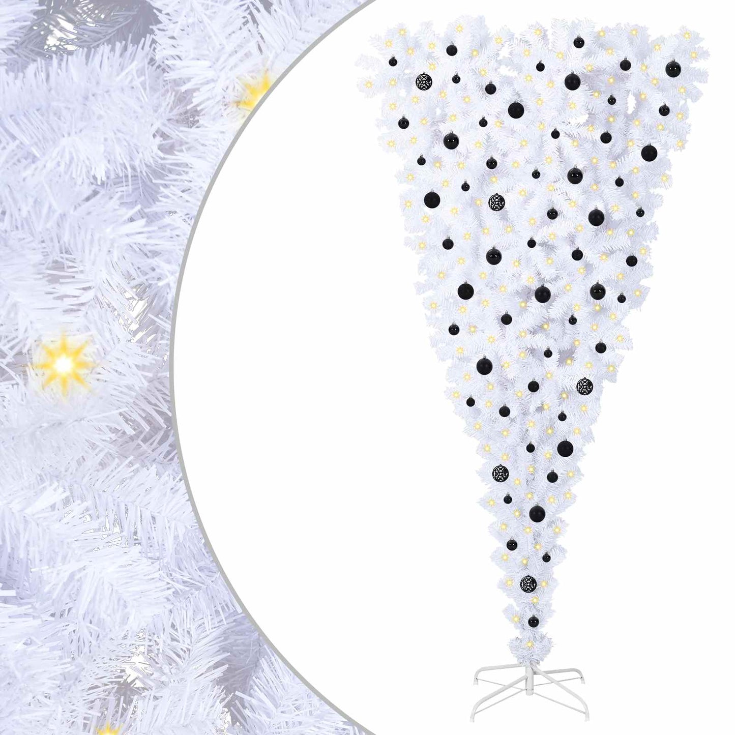 Artificial Christmas Tree with Stand White 240 cm PVC and Steel