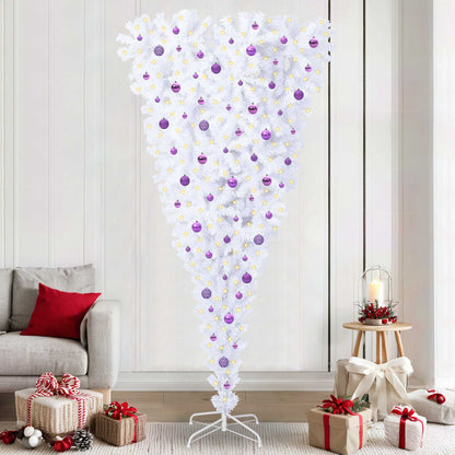 Artificial Christmas Tree with Stand White 240 cm PVC and Steel