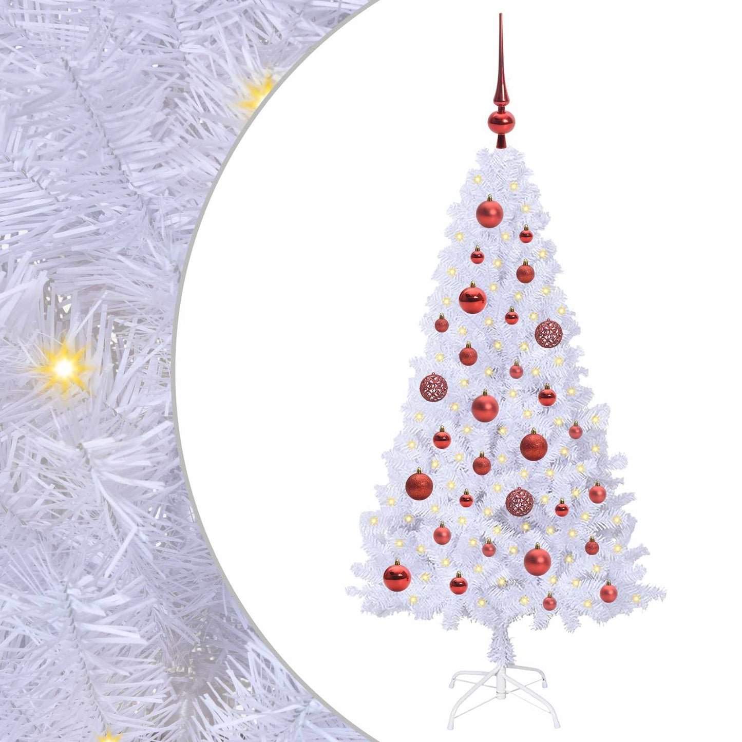 Artificial Christmas Tree with Stand White 120 cm PVC and Steel