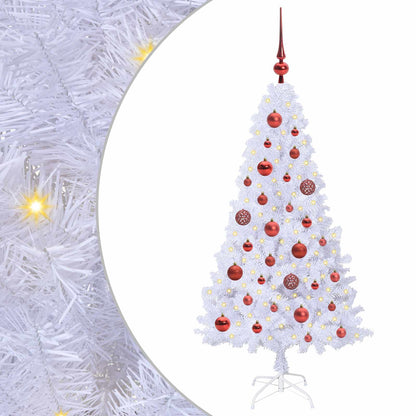 Artificial Christmas Tree with Stand White 120 cm PVC and Steel