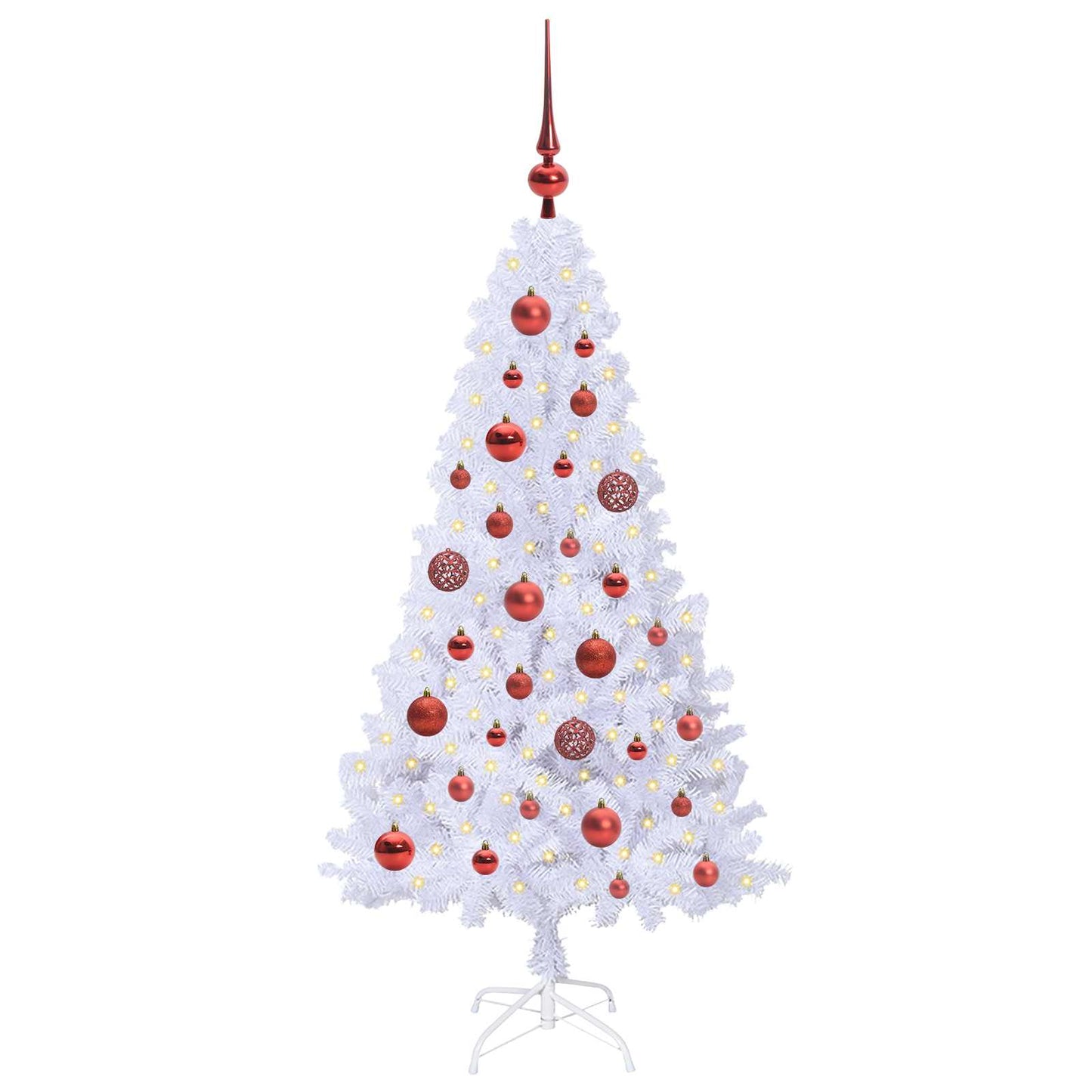 Artificial Christmas Tree with Stand White 120 cm PVC and Steel