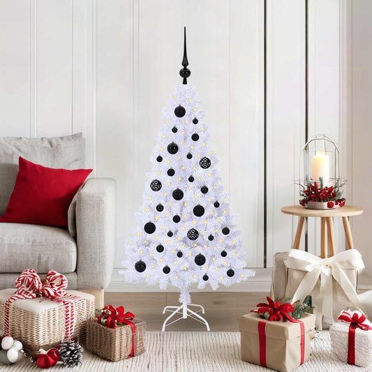 Artificial Christmas Tree with Stand White 120 cm PVC and Steel