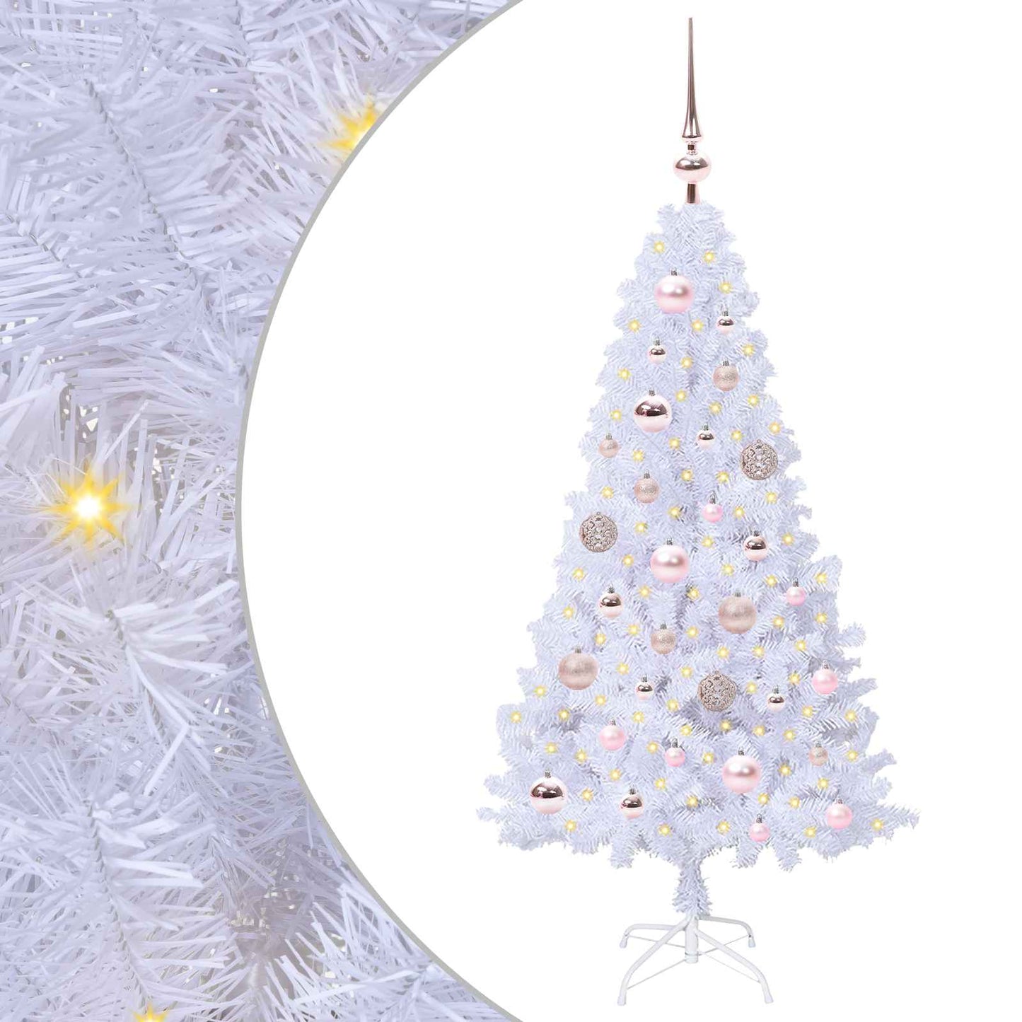 Artificial Christmas Tree with Stand White 120 cm PVC and Steel