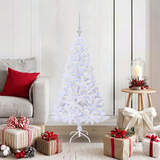 Artificial Christmas Tree with Stand White 120 cm PVC and Steel