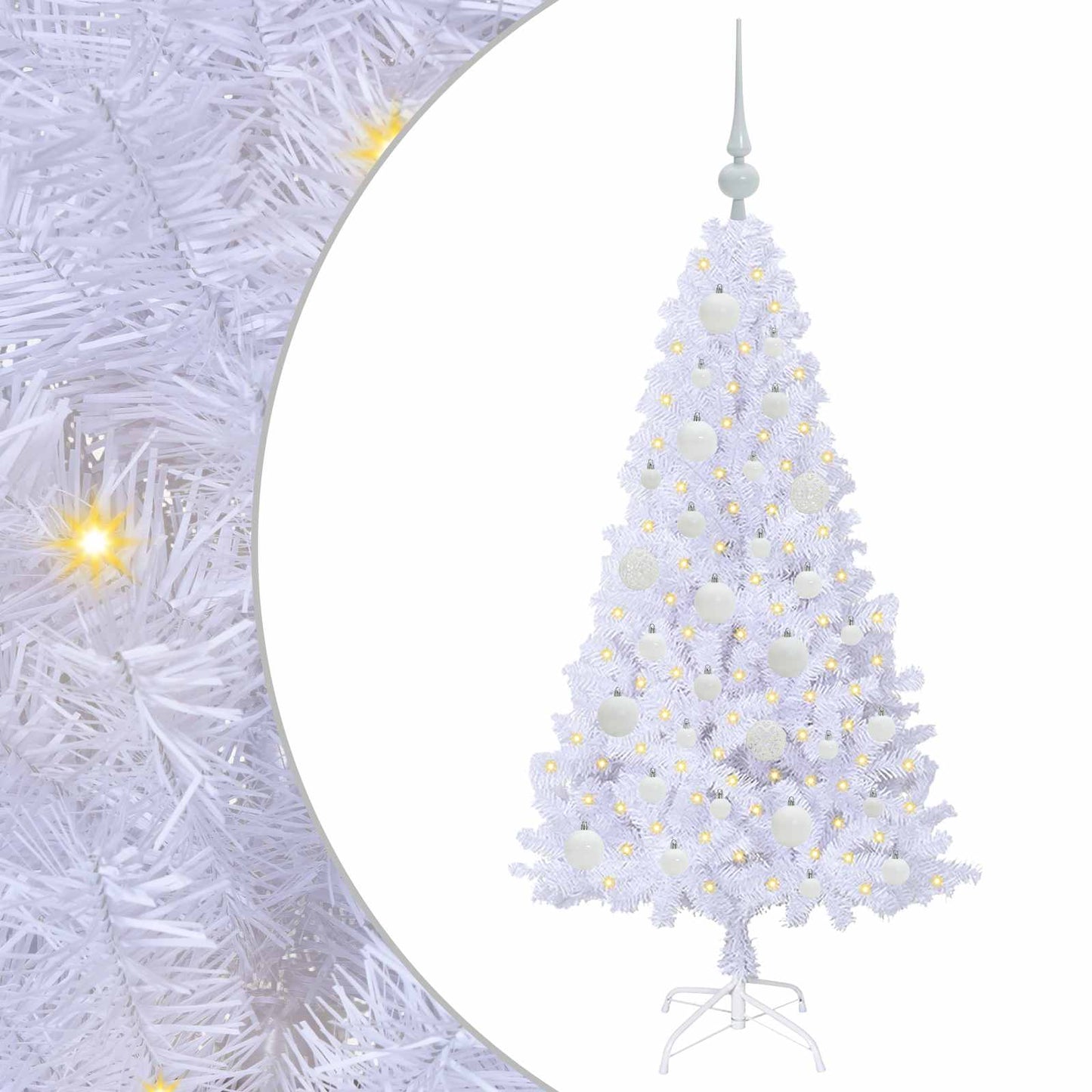 Artificial Christmas Tree with Stand White 120 cm PVC and Steel