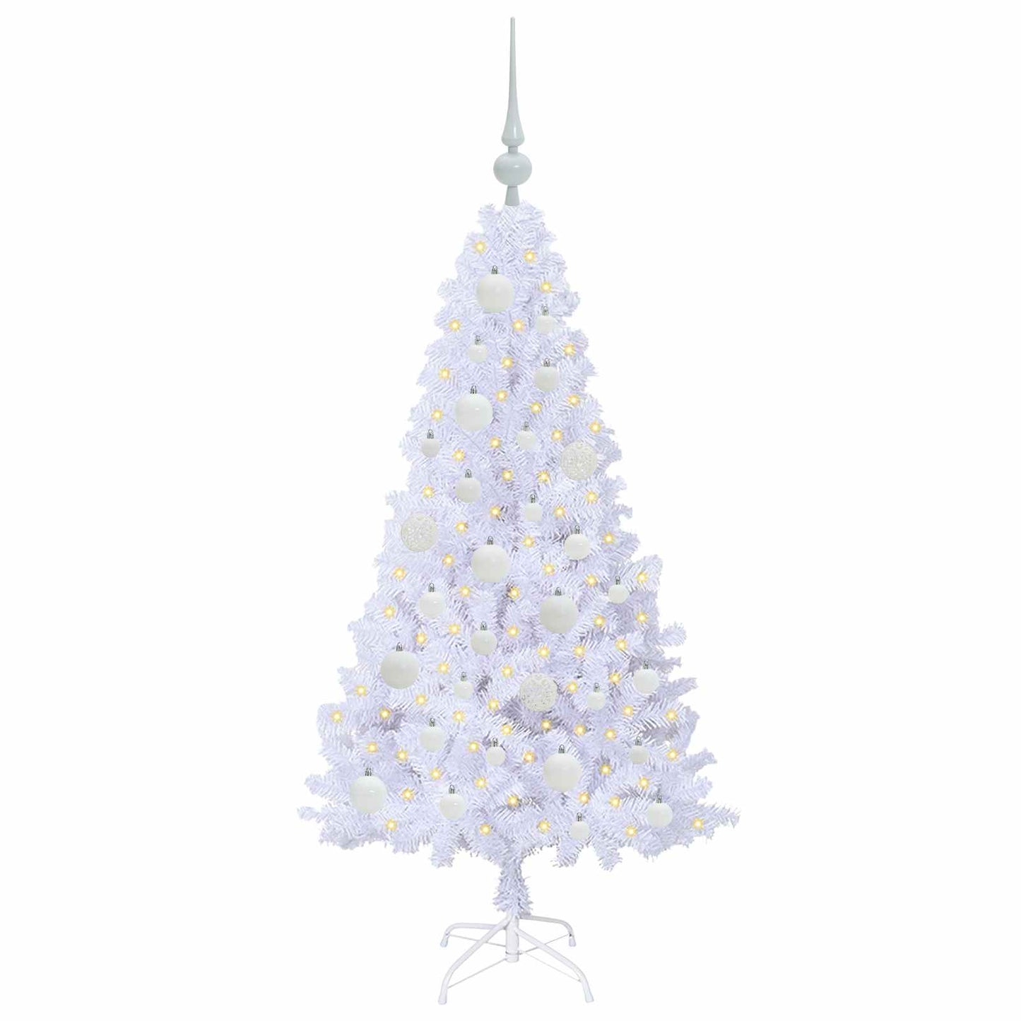 Artificial Christmas Tree with Stand White 120 cm PVC and Steel
