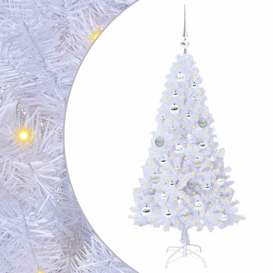 Artificial Christmas Tree with Stand White 120 cm PVC and Steel