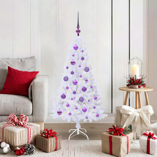 Artificial Christmas Tree with Stand White 120 cm PVC and Steel