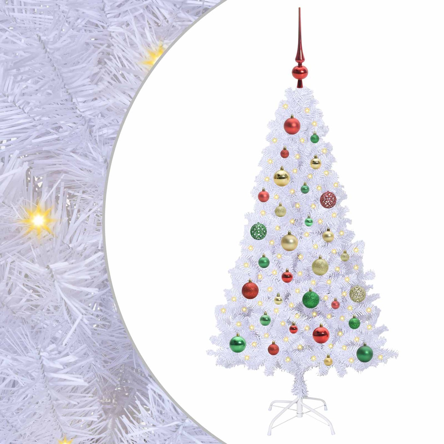 Artificial Christmas Tree with Stand White 120 cm PVC and Steel