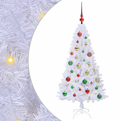 Artificial Christmas Tree with Stand White 120 cm PVC and Steel