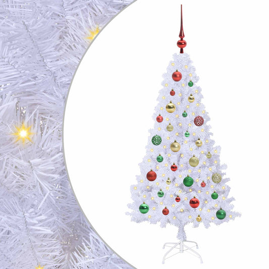 Artificial Christmas Tree with Stand White 120 cm PVC and Steel