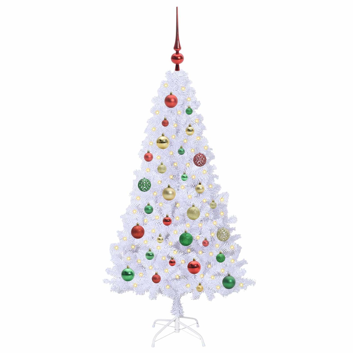 Artificial Christmas Tree with Stand White 120 cm PVC and Steel