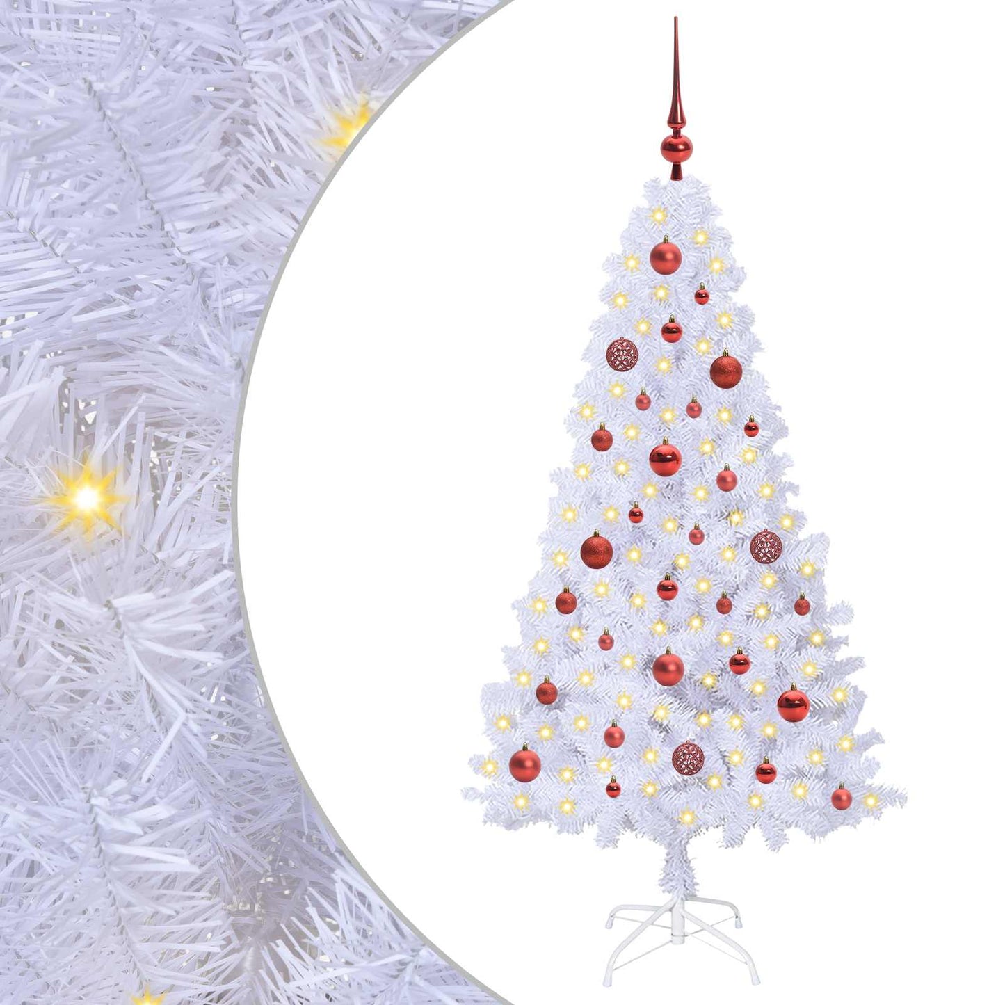 Artificial Christmas Tree with Stand White 150 cm PVC and Steel