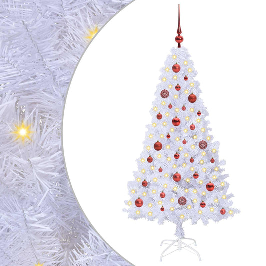 Artificial Christmas Tree with Stand White 150 cm PVC and Steel