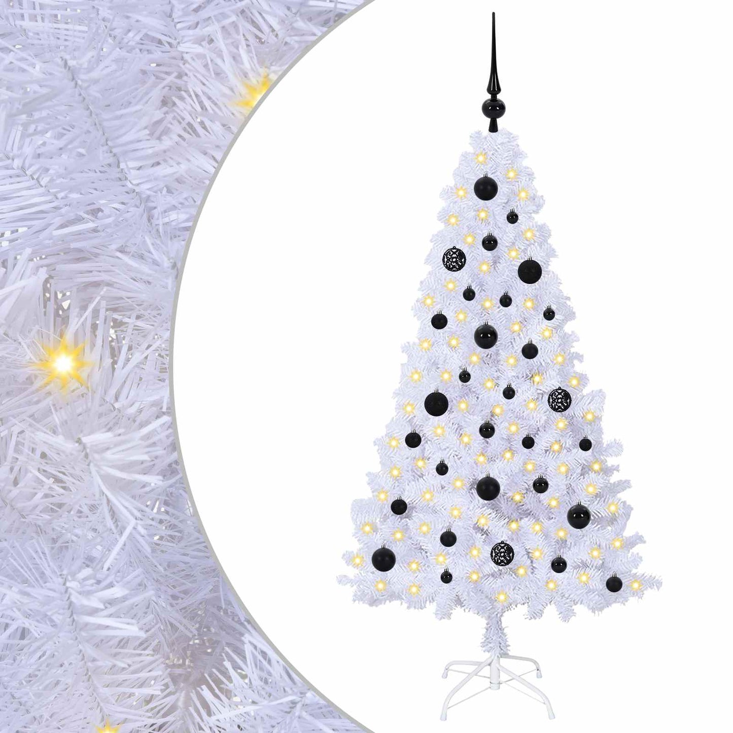 Artificial Christmas Tree with Stand White 150 cm PVC and Steel