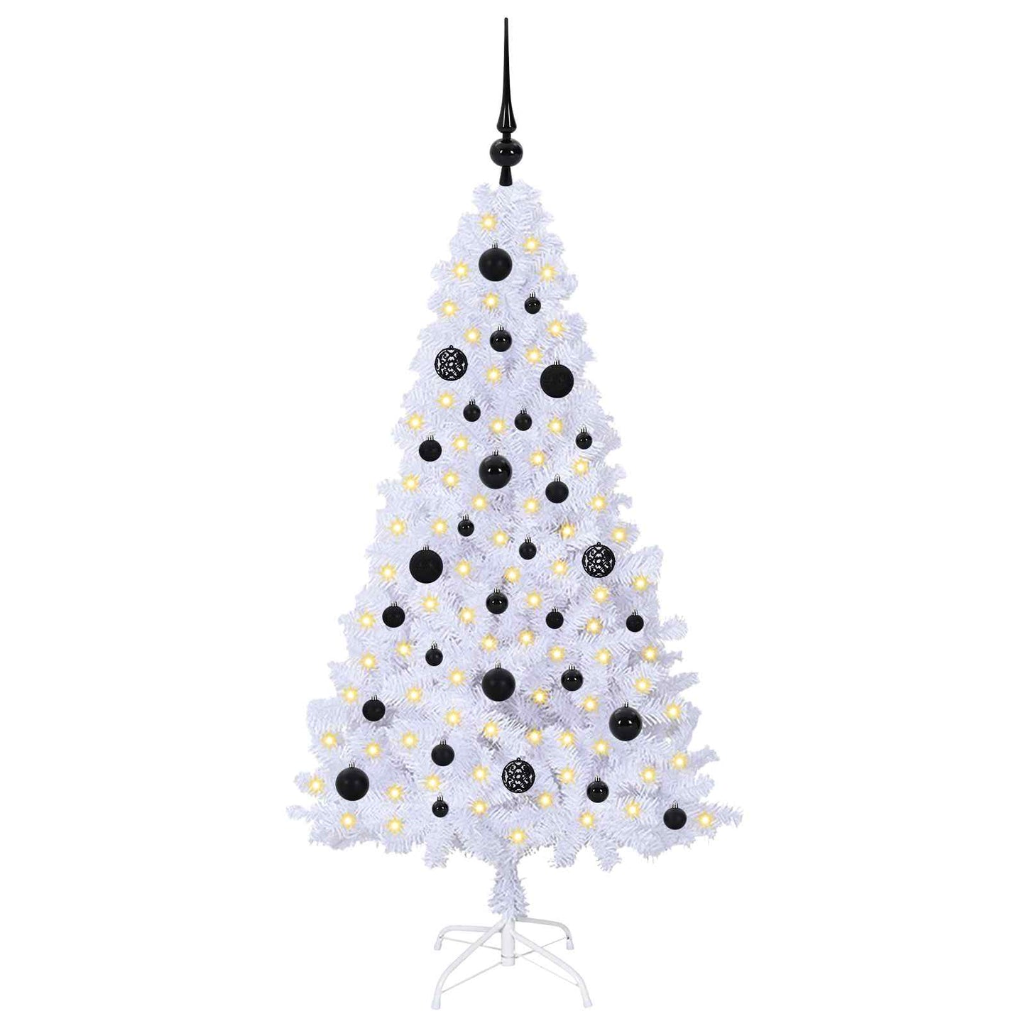 Artificial Christmas Tree with Stand White 150 cm PVC and Steel