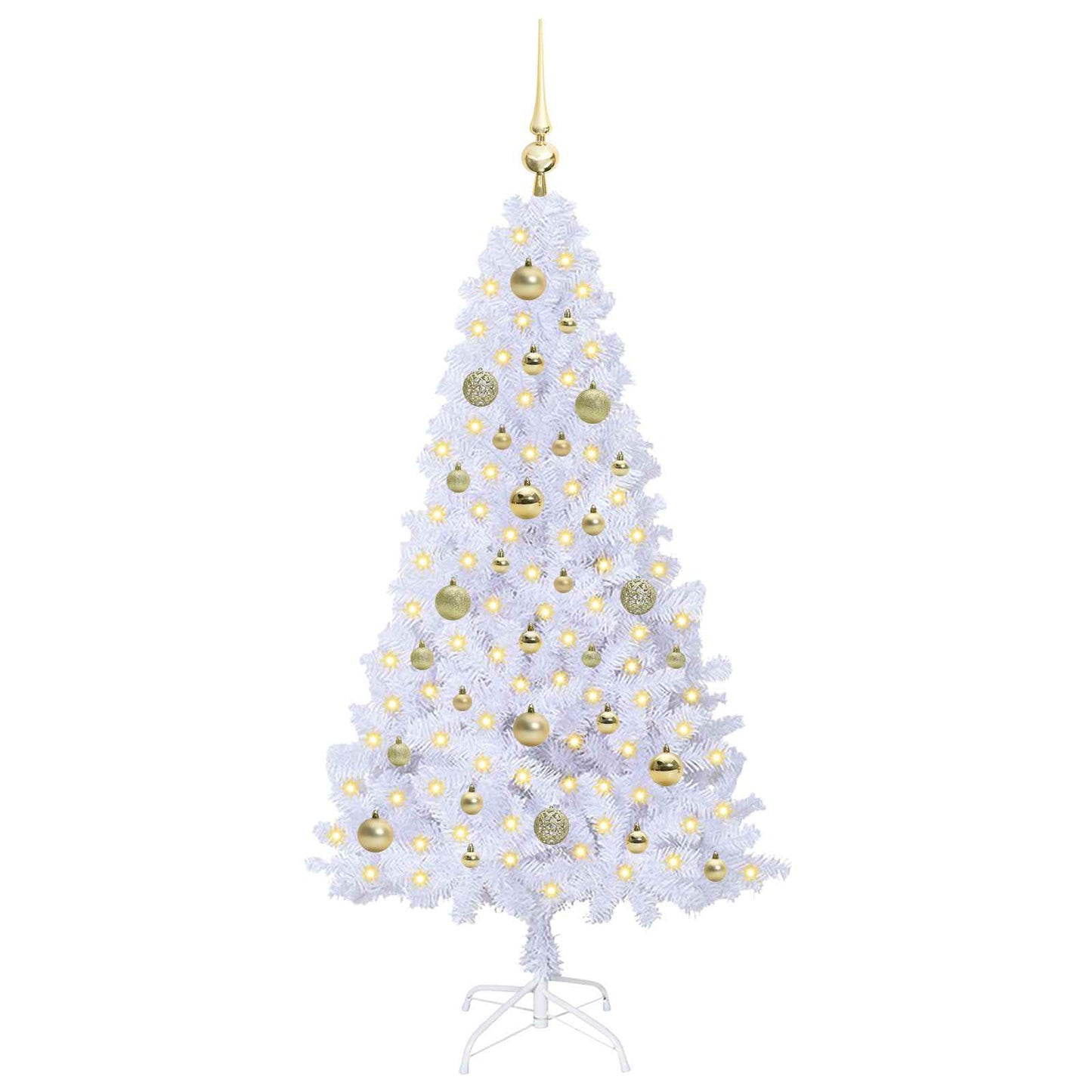 Artificial Christmas Tree with Stand White 150 cm PVC and Steel