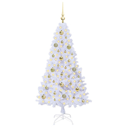 Artificial Christmas Tree with Stand White 150 cm PVC and Steel