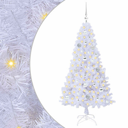 Artificial Christmas Tree with Stand White 150 cm PVC and Steel