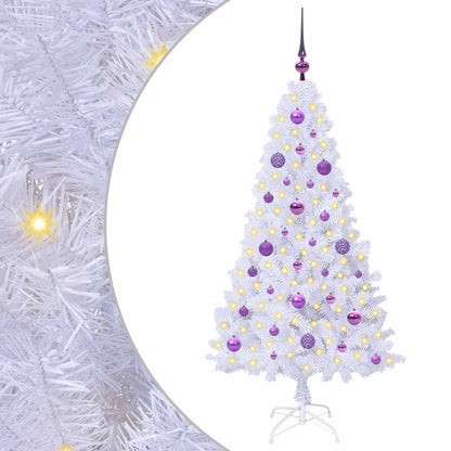 Artificial Christmas Tree with Stand White 150 cm PVC and Steel