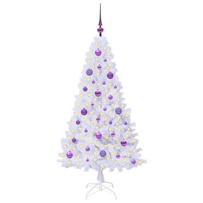 Artificial Christmas Tree with Stand White 150 cm PVC and Steel