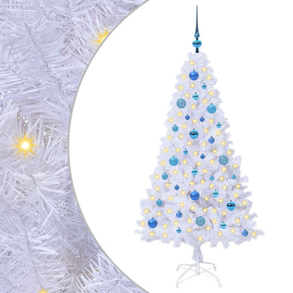 Artificial Christmas Tree with Stand White 150 cm PVC and Steel