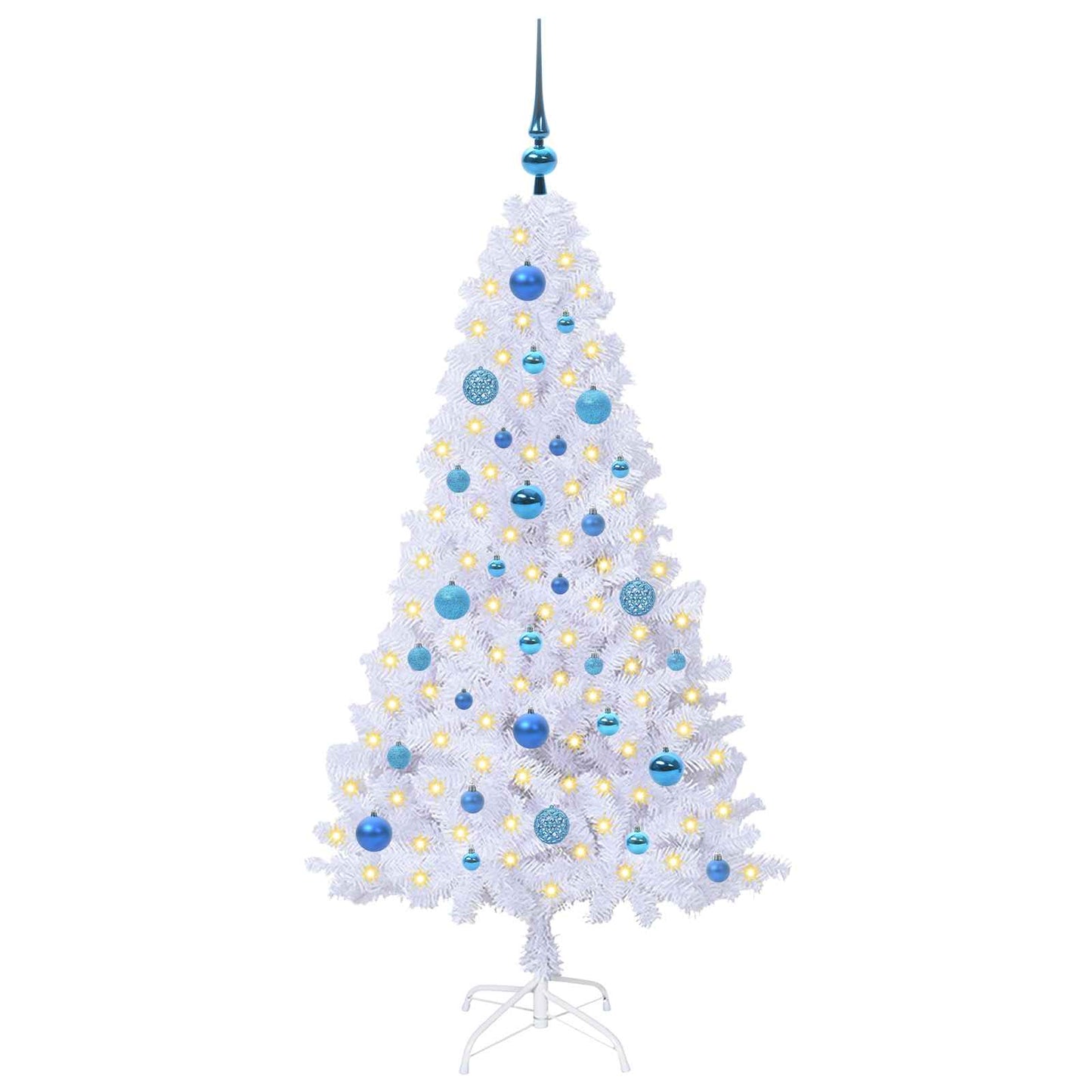 Artificial Christmas Tree with Stand White 150 cm PVC and Steel