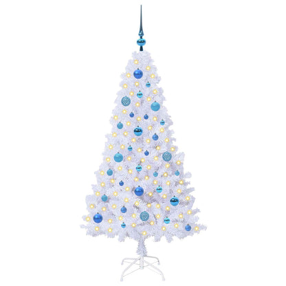 Artificial Christmas Tree with Stand White 150 cm PVC and Steel
